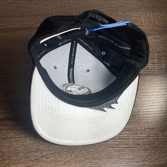 RARE Mitchell & Ness OREO Retro Jordan 5 Brooklyn Nets Snapback Hat - Picture 12 of 13